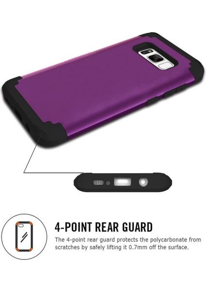 Samsung Galaxy S8 İçin Pc Yumuşak Tpu Bumper 3'ü 1 Arada Koruma ShockProof Kılıf (Yurt Dışından)