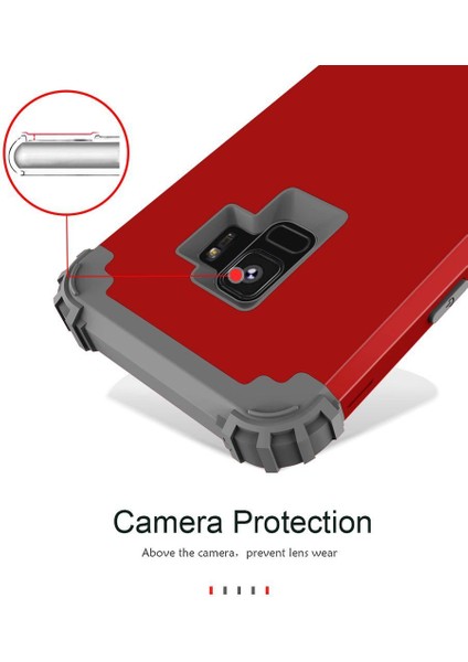 Samsung Galaxy S9 İçin Pc Yumuşak Tpu Bumper 3'ü 1 Arada Koruma ShockProof Kılıf (Yurt Dışından)