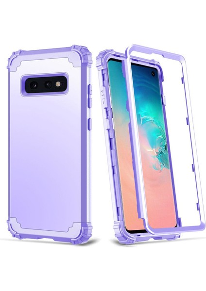 Samsung Galaxy S10E İçin Pc Yumuşak Tpu Bumper 3'ü 1 Arada Koruma ShockProof Kılıf (Yurt Dışından)