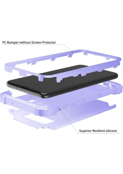 Samsung Galaxy S10E İçin Pc Yumuşak Tpu Bumper 3'ü 1 Arada Koruma ShockProof Kılıf (Yurt Dışından)