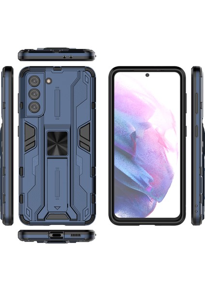 Samsung Galaxy S21 5G İçin Çift Katmanlı Pc Tpu Bumper Kaymaz ShockProof Korumalı Kılıf (Yurt Dışından)