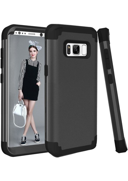 Samsung Galaxy S8 İçin Pc Yumuşak Tpu Bumper 3'ü 1 Arada Koruma ShockProof Kılıf (Yurt Dışından)