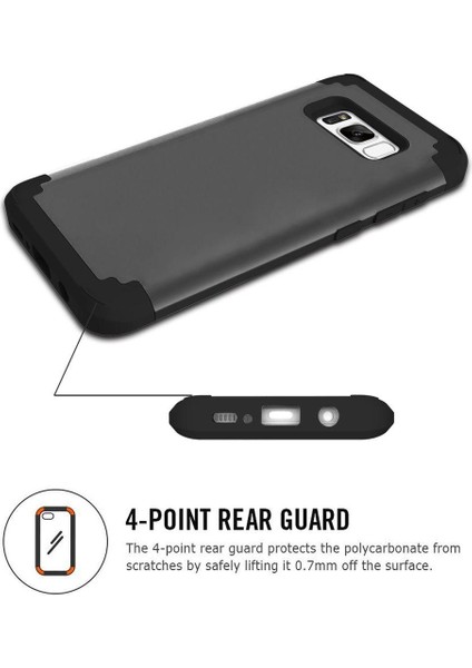 Samsung Galaxy S8 İçin Pc Yumuşak Tpu Bumper 3'ü 1 Arada Koruma ShockProof Kılıf (Yurt Dışından)