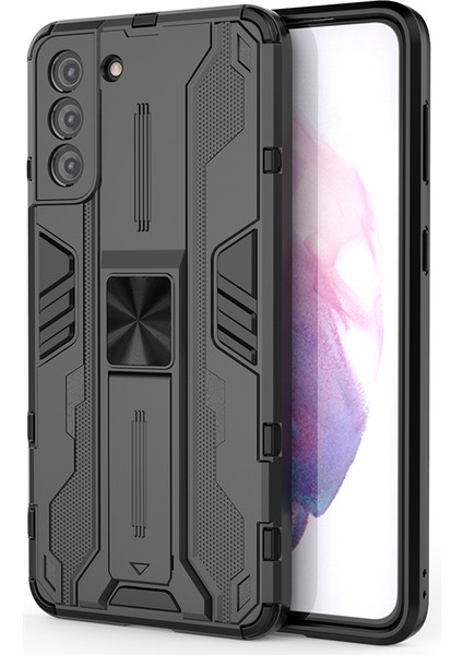 Samsung Galaxy S21 Plus 5G İçin Çift Katmanlı Pc Tpu Bumper Kaymaz ShockProof Korumalı Kılıf (Yurt Dışından)