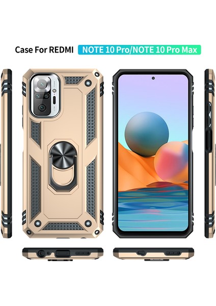 Xiaomi Redmi Note 10 Pro/Note 10 Pro Max İçin Çift Katmanlı Halkalı Standlı Kılıf (Yurt Dışından) fiyatları