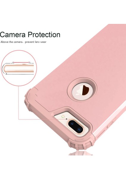 iPhone 7 Plus / 8 Plus İçin Pc Yumuşak Tpu Bumper 3'ü 1 Arada Koruma ShockProof Kılıf (Yurt Dışından)