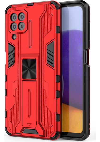 Samsung Galaxy A22 4G İçin Çift Katmanlı Pc Tpu Bumper Kaymaz ShockProof Korumalı Kılıf (Yurt Dışından)