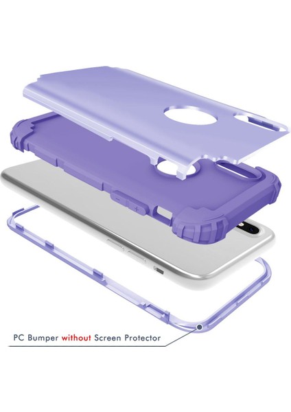 iPhone XS / iPhone X İçin Pc Yumuşak Tpu Bumper 3'ü 1 Arada Koruma ShockProof Kılıf (Yurt Dışından)