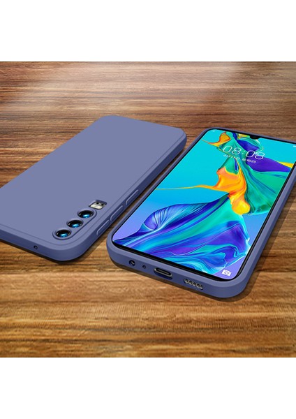 Huawei P30 İçin İnce Likit Silikon ShockProof Korumalı Kılıf (Yurt Dışından)