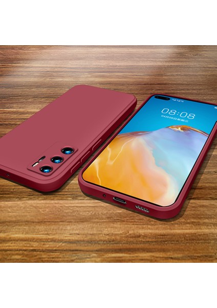 Huawei P40 İçin İnce Likit Silikon ShockProof Korumalı Kılıf (Yurt Dışından)