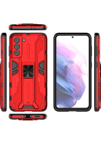 Samsung Galaxy S21 5G İçin Çift Katmanlı Pc Tpu Bumper Kaymaz ShockProof Korumalı Kılıf (Yurt Dışından)