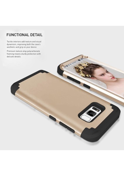 Samsung Galaxy S8 İçin Pc Yumuşak Tpu Bumper 3'ü 1 Arada Koruma ShockProof Kılıf (Yurt Dışından)