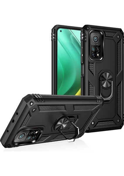 Xiaomi Mi 10T / Mi 10T Pro İçin Çift Katmanlı Halkalı Standlı Kılıf (Yurt Dışından)