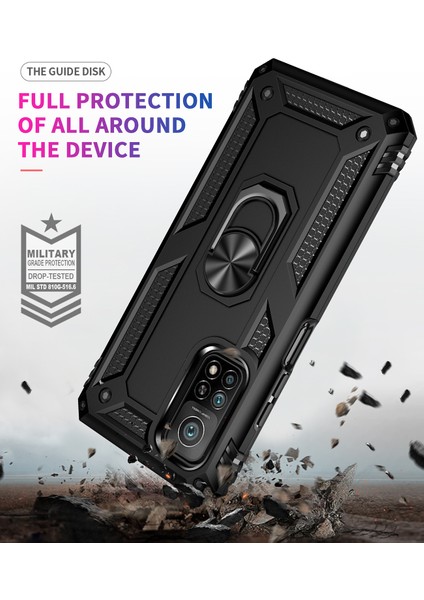 Xiaomi Mi 10T / Mi 10T Pro İçin Çift Katmanlı Halkalı Standlı Kılıf (Yurt Dışından)