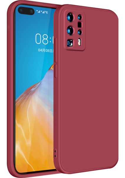 Huawei P40 Pro Plus İçin İnce Likit Silikon ShockProof Korumalı Kılıf (Yurt Dışından)