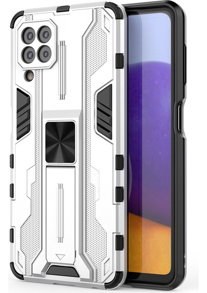 Samsung Galaxy A22 4G İçin Çift Katmanlı Pc Tpu Bumper Kaymaz ShockProof Korumalı Kılıf (Yurt Dışından)