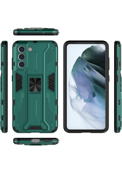 Samsung Galaxy S21 Fe 5G İçin Çift Katmanlı Pc Tpu Bumper Kaymaz ShockProof Korumalı Kılıf (Yurt Dışından)