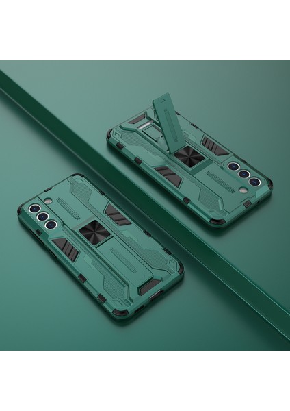Samsung Galaxy S21 Fe 5G İçin Çift Katmanlı Pc Tpu Bumper Kaymaz ShockProof Korumalı Kılıf (Yurt Dışından)