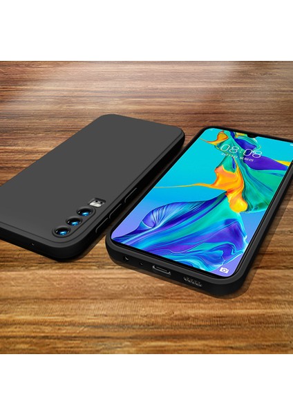 Huawei P30 İçin İnce Likit Silikon ShockProof Korumalı Kılıf (Yurt Dışından)