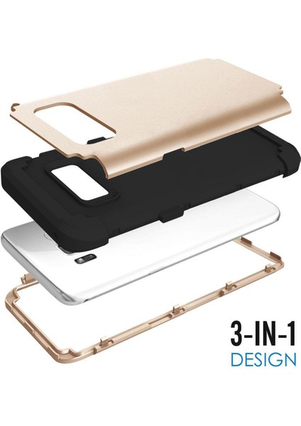 Samsung Galaxy S8 İçin Pc Yumuşak Tpu Bumper 3'ü 1 Arada Koruma ShockProof Kılıf (Yurt Dışından)
