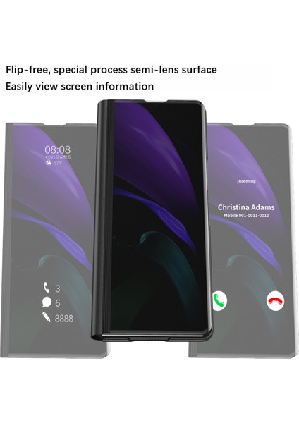 Samsung Galaxy Z Fold 3 5G İçin Flip Standlı Deri Ayna Pencereli Kılıf (Yurt Dışından) fırsatları