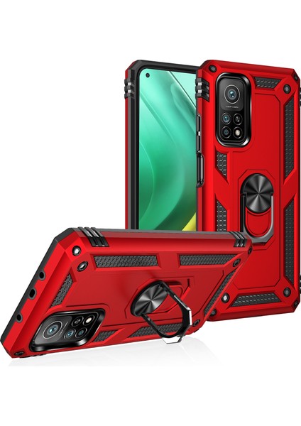 Xiaomi Mi 10T / Mi 10T Pro İçin Çift Katmanlı Halkalı Standlı Kılıf (Yurt Dışından)