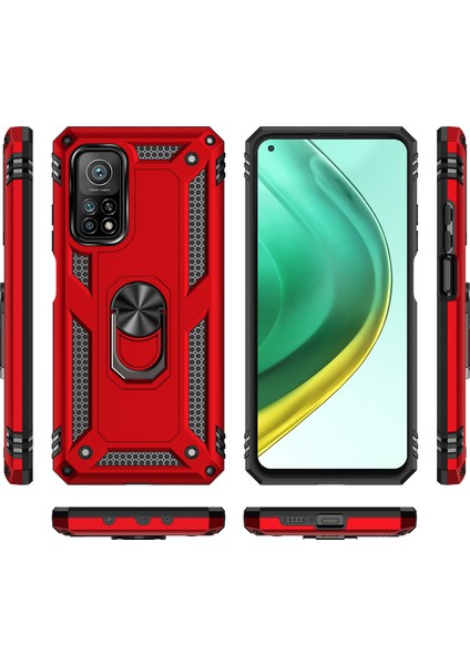 Xiaomi Mi 10T / Mi 10T Pro İçin Çift Katmanlı Halkalı Standlı Kılıf (Yurt Dışından)