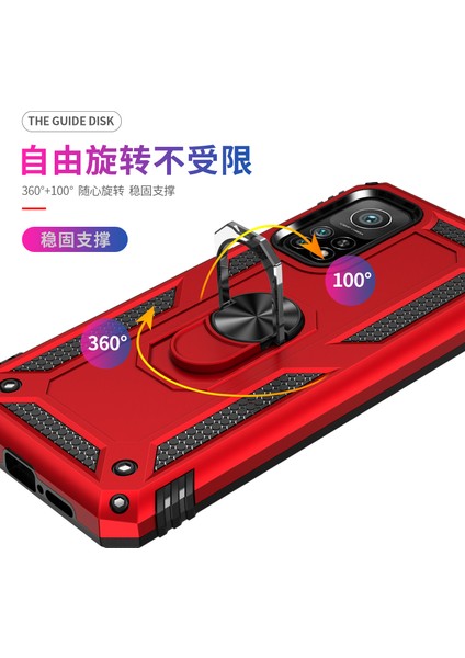 Xiaomi Mi 10T / Mi 10T Pro İçin Çift Katmanlı Halkalı Standlı Kılıf (Yurt Dışından)