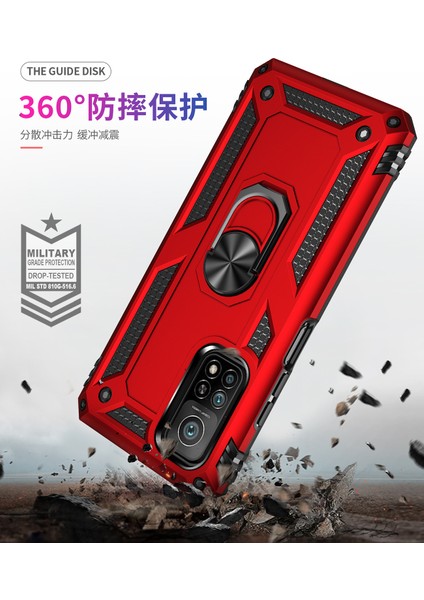 Xiaomi Mi 10T / Mi 10T Pro İçin Çift Katmanlı Halkalı Standlı Kılıf (Yurt Dışından)