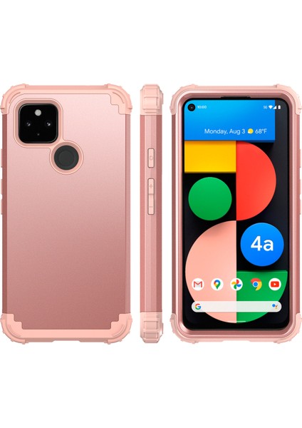 Google Pixel 4A 5G İçin Yumuşak Silikon Pc Bumper 3'ü 1 Arada ShockProof Korumalı Kılıf (Yurt Dışından) fiyatları