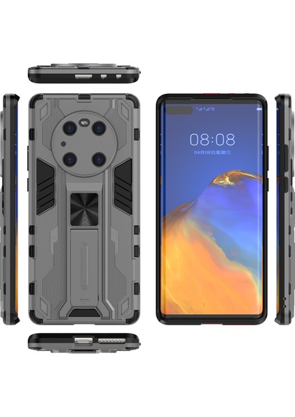 Huawei Mate 40 Pro İçin Çift Katmanlı Pc Tpu Bumper Kaymaz ShockProof Korumalı Kılıf (Yurt Dışından)