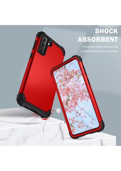 Samsung Galaxy S21 Plus 5G İçin Yumuşak Silikon Pc Bumper 3'ü 1 Arada ShockProof Korumalı Kılıf (Yurt Dışından)