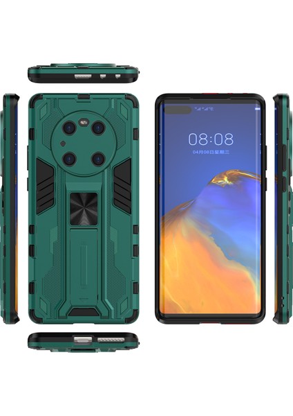 Huawei Mate 40 Pro İçin Çift Katmanlı Pc Tpu Bumper Kaymaz ShockProof Korumalı Kılıf (Yurt Dışından)