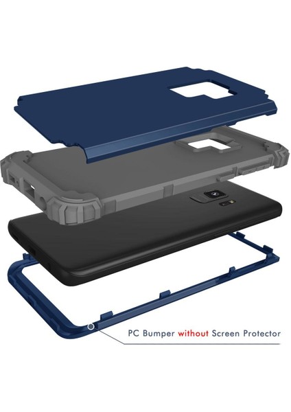 Samsung Galaxy S9 İçin Pc Yumuşak Tpu Bumper 3'ü 1 Arada Koruma ShockProof Kılıf (Yurt Dışından)