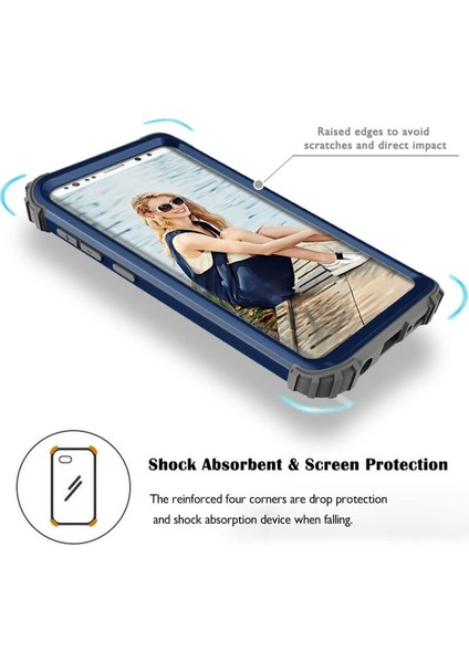 Samsung Galaxy S9 İçin Pc Yumuşak Tpu Bumper 3'ü 1 Arada Koruma ShockProof Kılıf (Yurt Dışından)