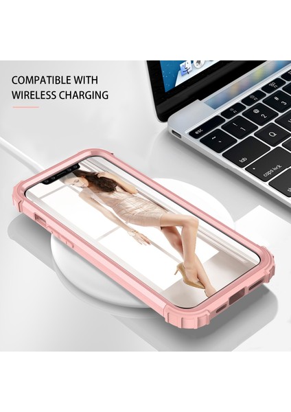 iPhone 12 Mini İçin Yumuşak Silikon Pc Bumper 3'ü 1 Arada ShockProof Korumalı Kılıf (Yurt Dışından)