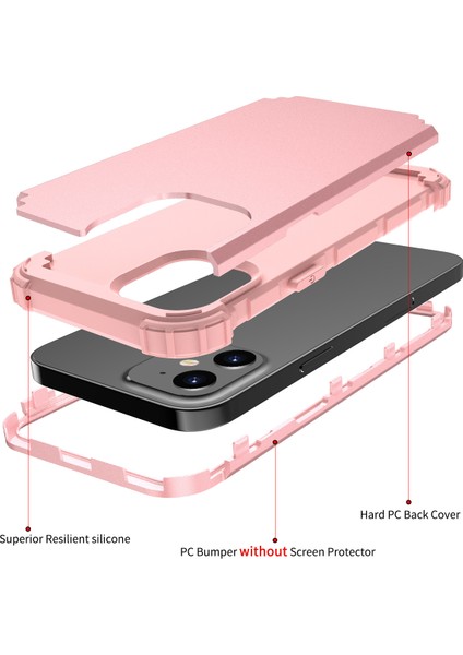 iPhone 12 Mini İçin Yumuşak Silikon Pc Bumper 3'ü 1 Arada ShockProof Korumalı Kılıf (Yurt Dışından)