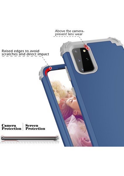 Samsung Galaxy S20 Plus İçin Yumuşak Silikon Pc Bumper 3'ü 1 Arada ShockProof Korumalı Kılıf (Yurt Dışından)