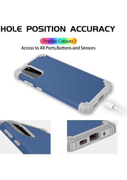 Samsung Galaxy S20 Plus İçin Yumuşak Silikon Pc Bumper 3'ü 1 Arada ShockProof Korumalı Kılıf (Yurt Dışından)