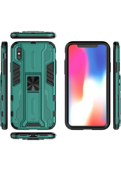 iPhone X / iPhone XS İçin Çift Katmanlı Pc Tpu Bumper Kaymaz ShockProof Korumalı Kılıf (Yurt Dışından) modelleri