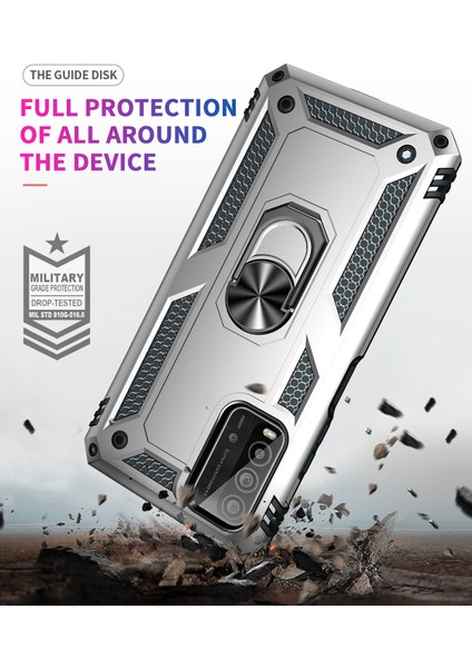 Xiaomi Poco M3 / Redmi 9t / Redmi 9 Power İçin Çift Katmanlı Halkalı Standlı Kılıf (Yurt Dışından) indirimleri