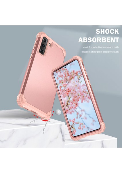 Samsung Galaxy S21 Plus 5G İçin Yumuşak Silikon Pc Bumper 3'ü 1 Arada ShockProof Korumalı Kılıf (Yurt Dışından) modelleri