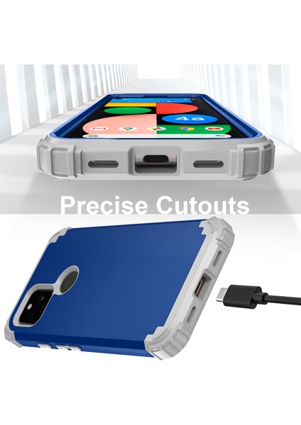 Google Pixel 4A 5G İçin Yumuşak Silikon Pc Bumper 3'ü 1 Arada ShockProof Korumalı Kılıf (Yurt Dışından) indirimleri