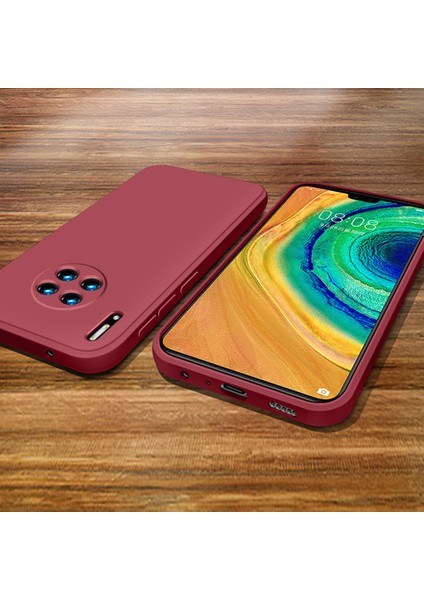 Huawei Mate 30 İçin İnce Likit Silikon ShockProof Korumalı Kılıf (Yurt Dışından)