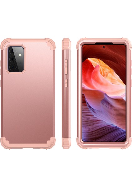 Samsung Galaxy A72 4G/5G İçin Yumuşak Silikon Pc Bumper 3'ü 1 Arada ShockProof Korumalı Kılıf (Yurt Dışından) fiyatları