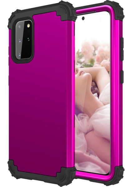 Samsung Galaxy S20 Plus İçin Yumuşak Silikon Pc Bumper 3'ü 1 Arada ShockProof Korumalı Kılıf (Yurt Dışından)