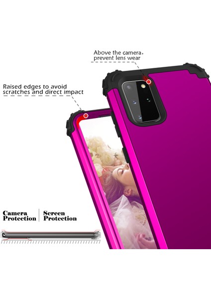 Samsung Galaxy S20 Plus İçin Yumuşak Silikon Pc Bumper 3'ü 1 Arada ShockProof Korumalı Kılıf (Yurt Dışından)