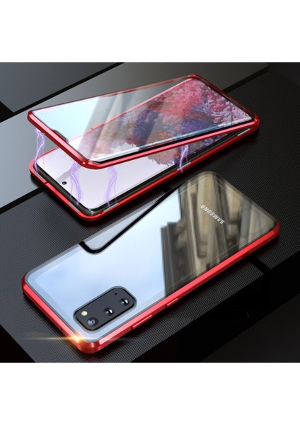 Samsung Galaxy S20 Fe İçin 360 Derece Tam Koruma Şeffaf Manyetik Metal Bumper Kılıf (Yurt Dışından) modelleri