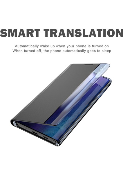 Samsung Galaxy S20 Plus İçin İnce Flip Pu Deri Pencereli Standlı Kılıf (Yurt Dışından)