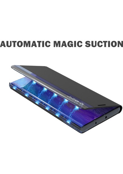 Samsung Galaxy S20 Plus İçin İnce Flip Pu Deri Pencereli Standlı Kılıf (Yurt Dışından)